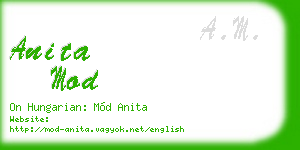 anita mod business card