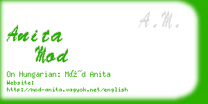 anita mod business card